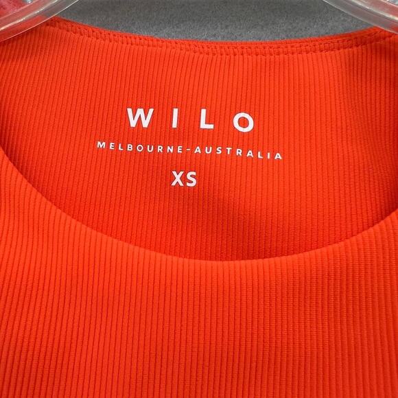 NWT Wilo The Label By Anthropologie Contra Workout Set Size X Small Orange/Navy - Picture 6 of 14